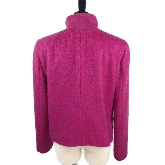 Giorgio Armani Pink Red Mohair Wool Jacket Size 46 - Picture 3 of 8